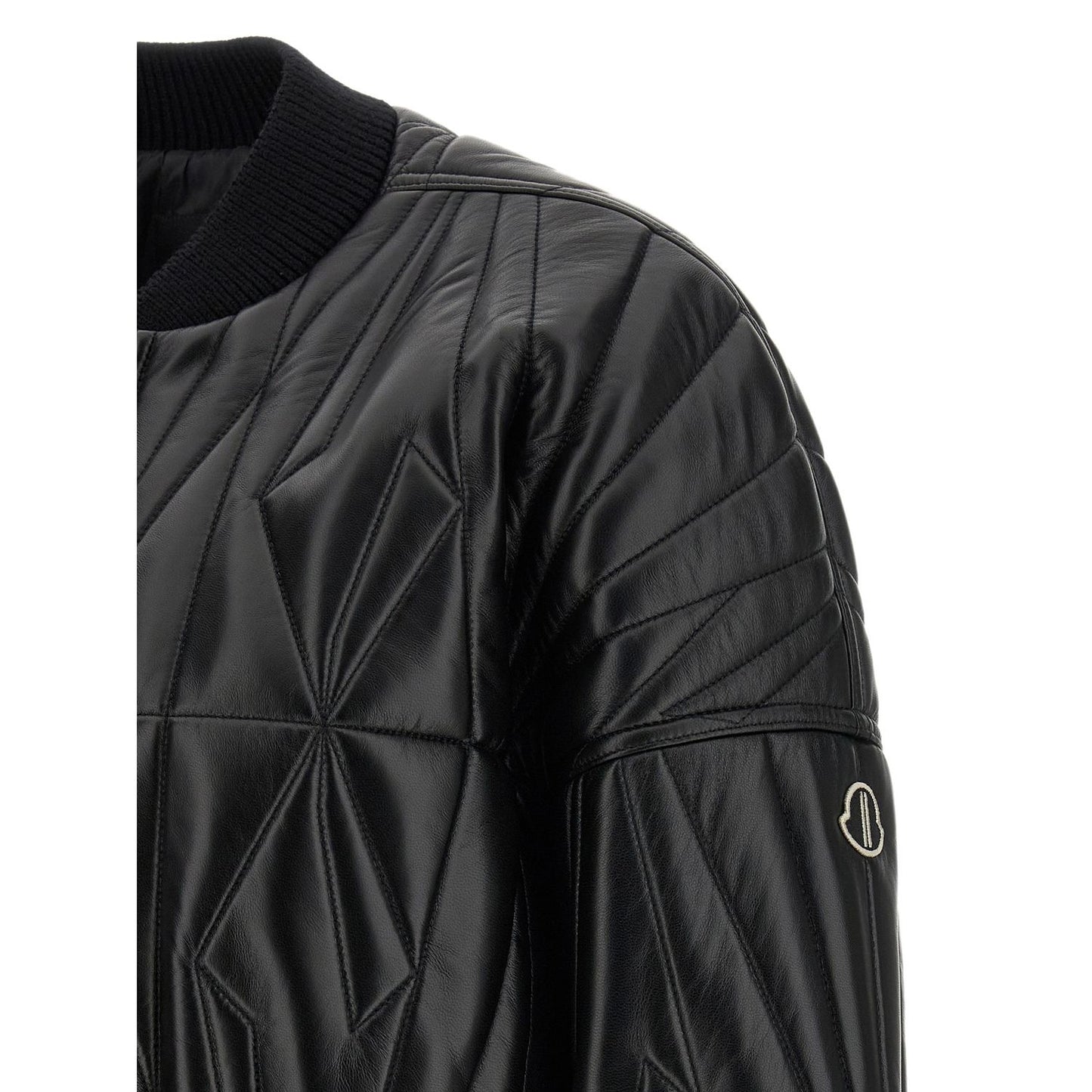 Rick Owens Black Lamb Leather Leather Jacket