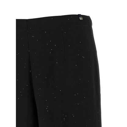 Herno Black Viscose Pants