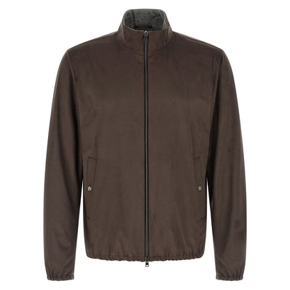 Herno Brown Polyester Jacket