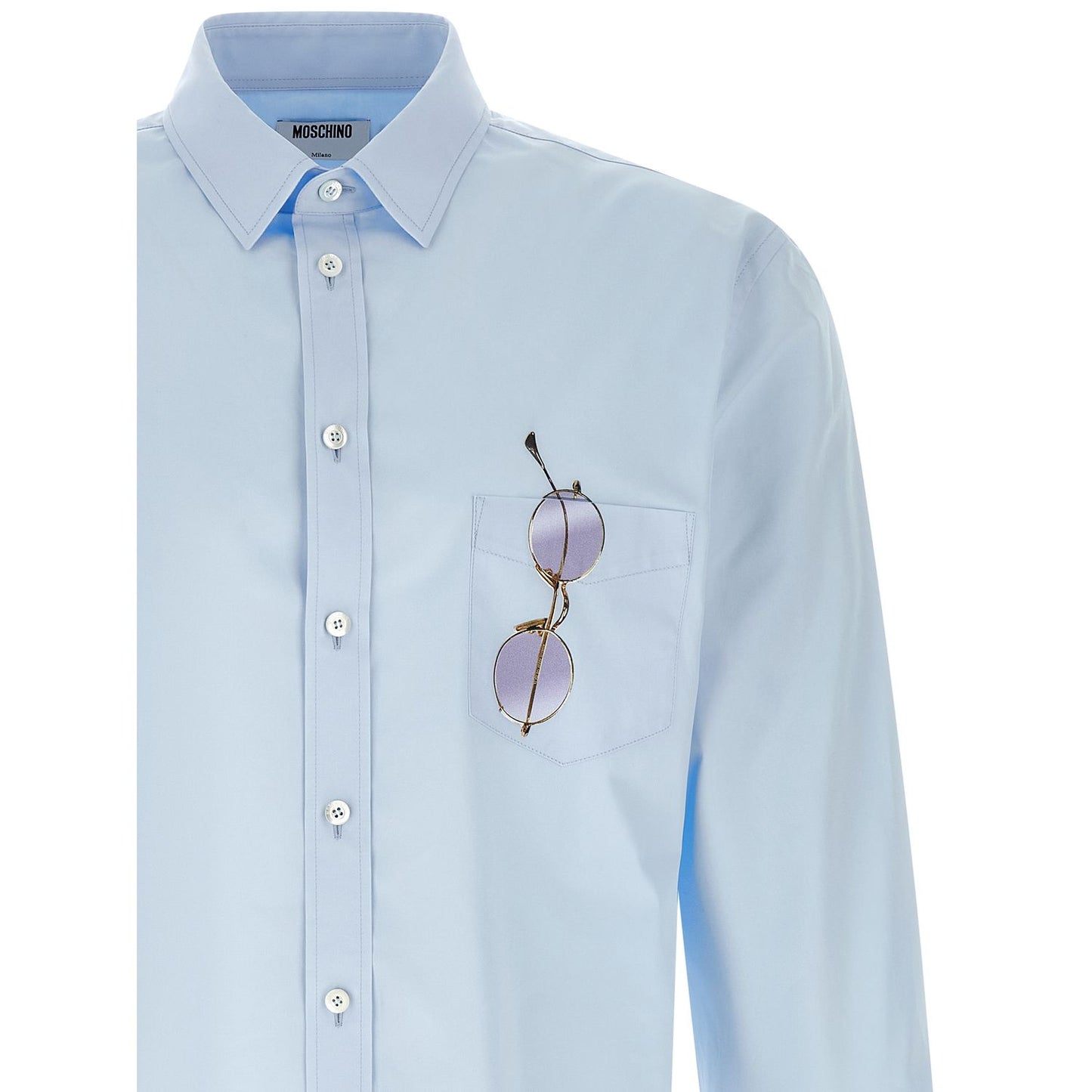 Moschino Blue Cotton Blouse