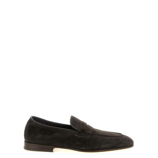 Brunello Cucinelli Brown Calfskin Slip-On Loafers