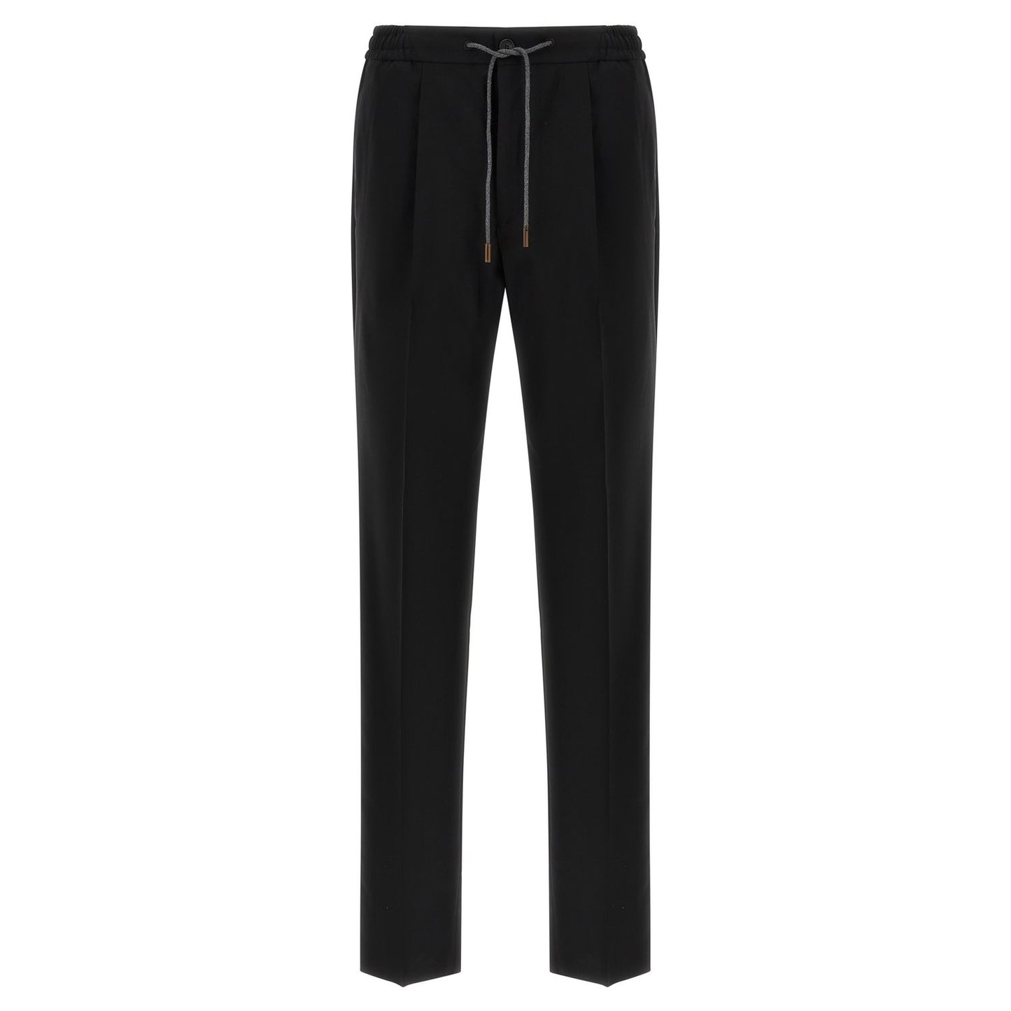Incotex Black Virgin Wool Casual Pants