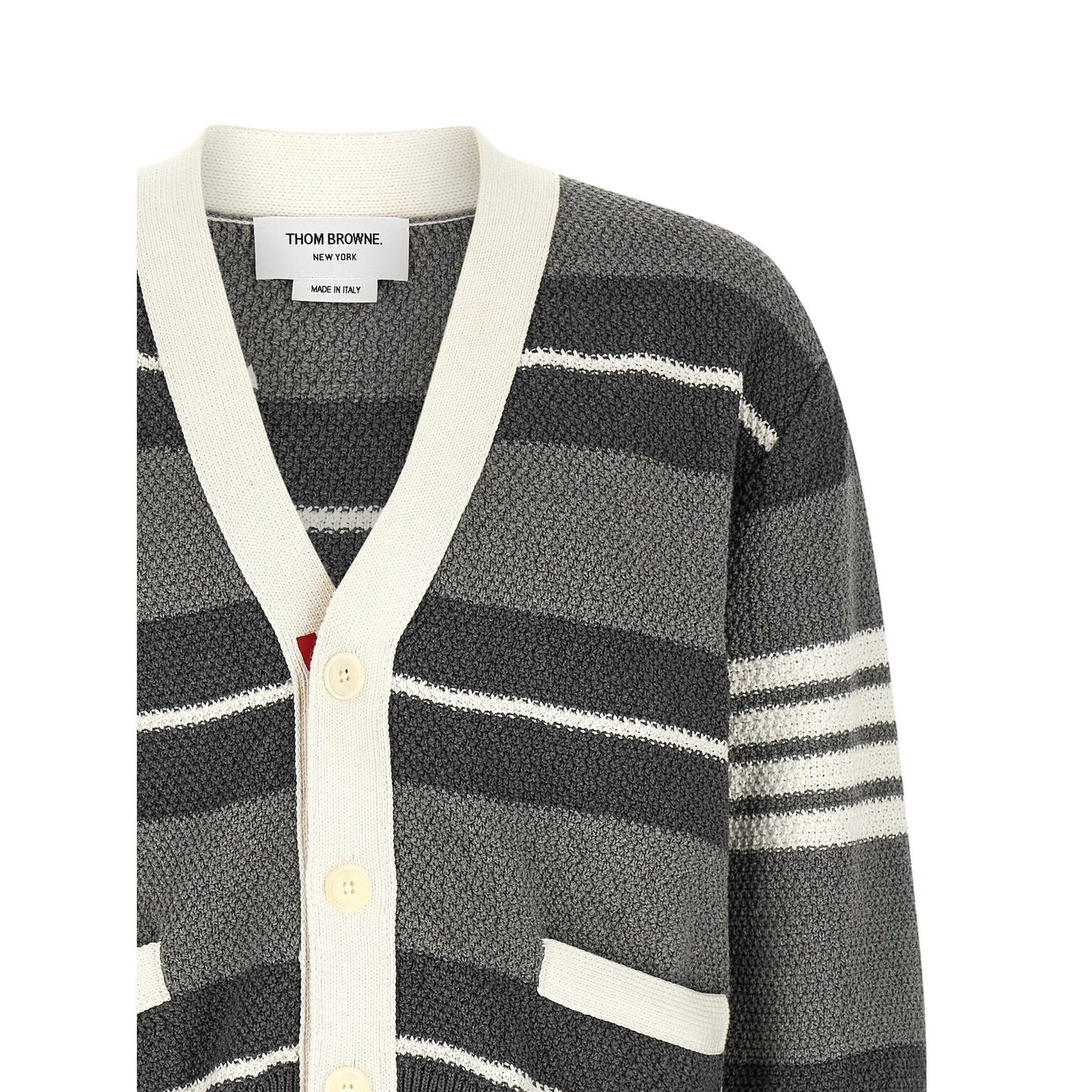 Thom Browne Gray Cotton Cardigan