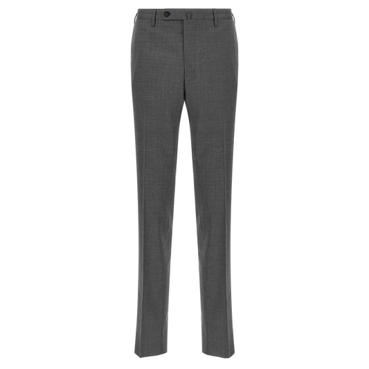 Incotex Gray Virgin Wool Dress Pants