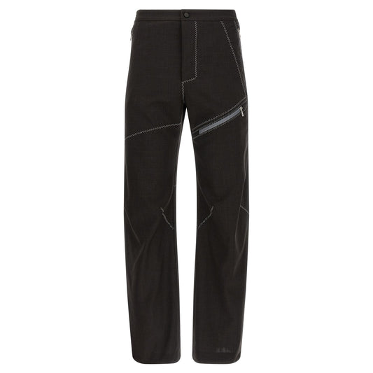 Kiko Kostadinov Brown Virgin Wool Casual Pants