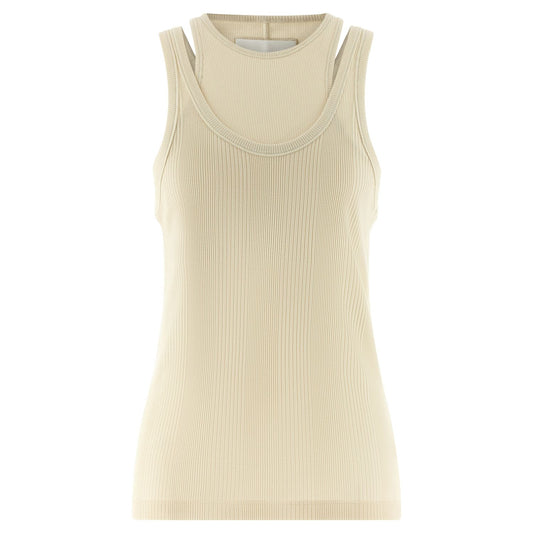 Armarium White Cotton Sleeveles T-Shirt