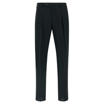 PT Torino Black Virgin Wool Pants