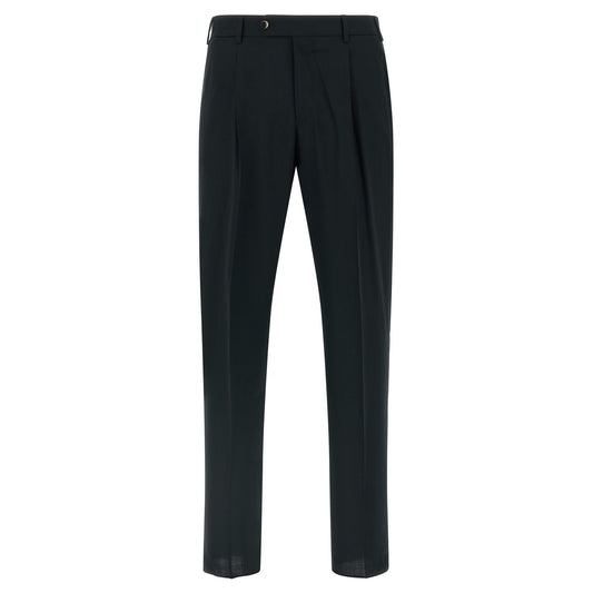 PT Torino Black Virgin Wool Pants