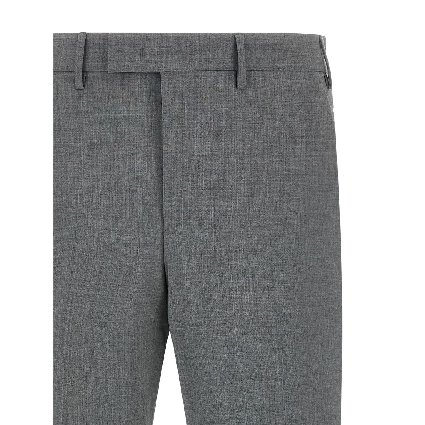 PT Torino Gray Virgin Wool Dress Pants