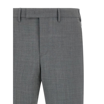 PT Torino Gray Virgin Wool Dress Pants