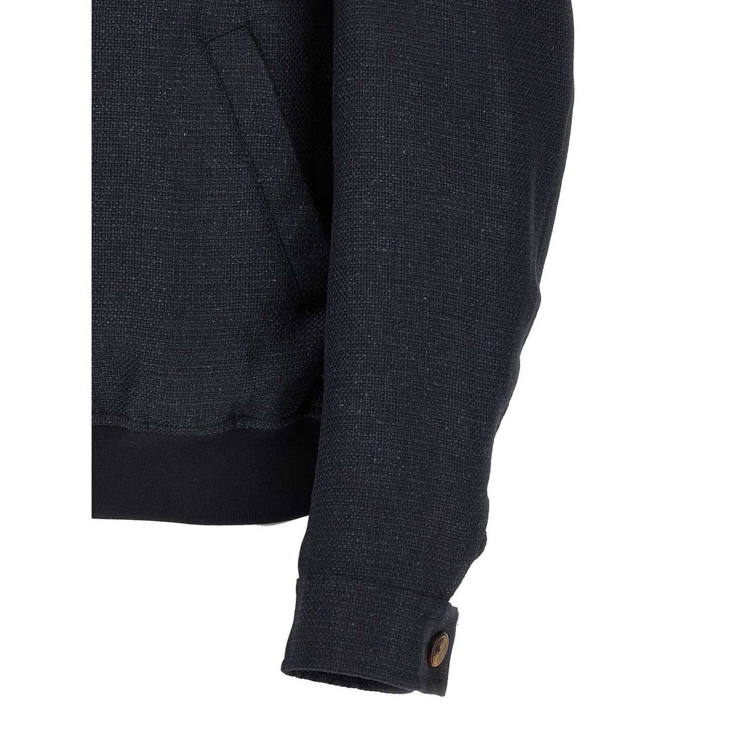 Brunello Cucinelli Blue Sisal Biker Jacket