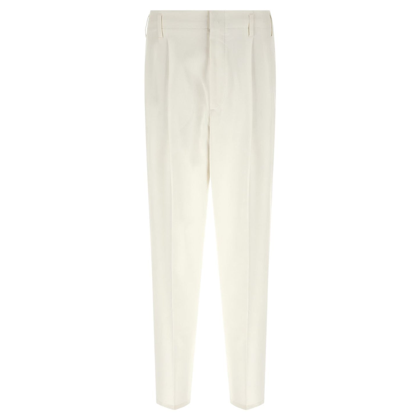 Brunello Cucinelli White Cotton Casual Pants