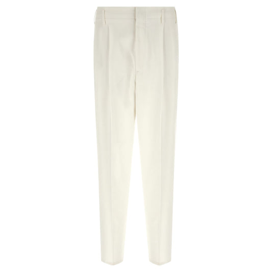 Brunello Cucinelli White Cotton Casual Pants
