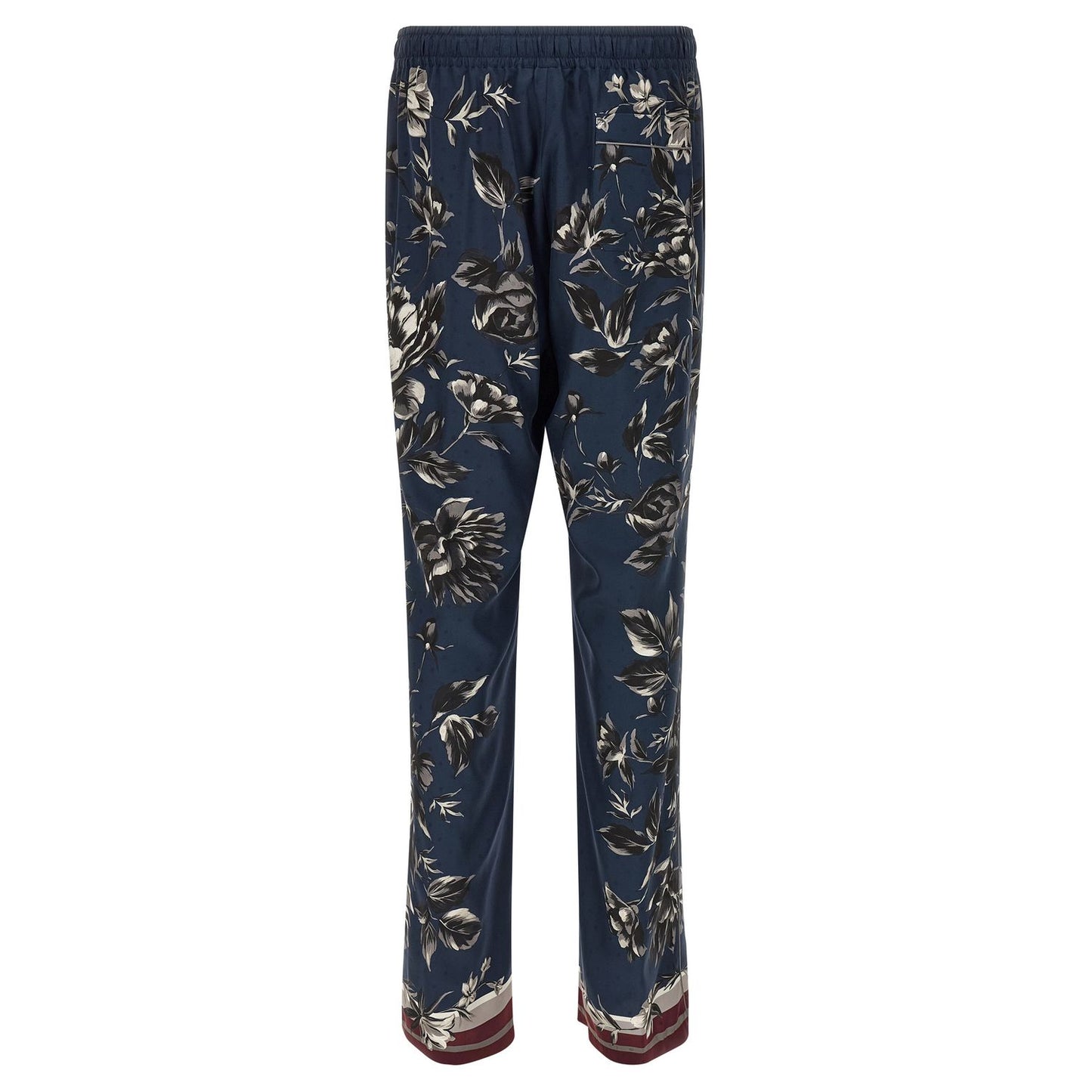 Dolce & Gabbana Blue Silk Casual Pants