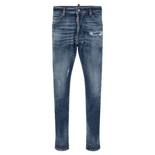 Dsquared² Blue Cotton Slim Fit Jeans