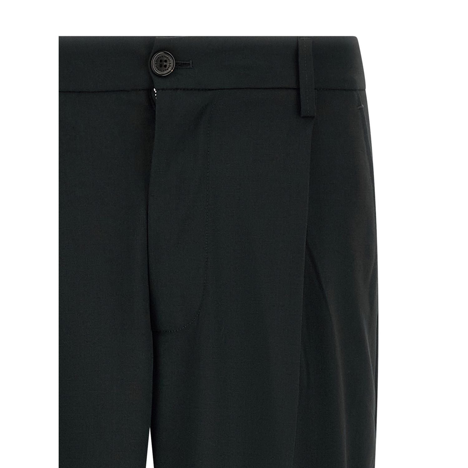 Department 5 Black Polyester Casual Pants
