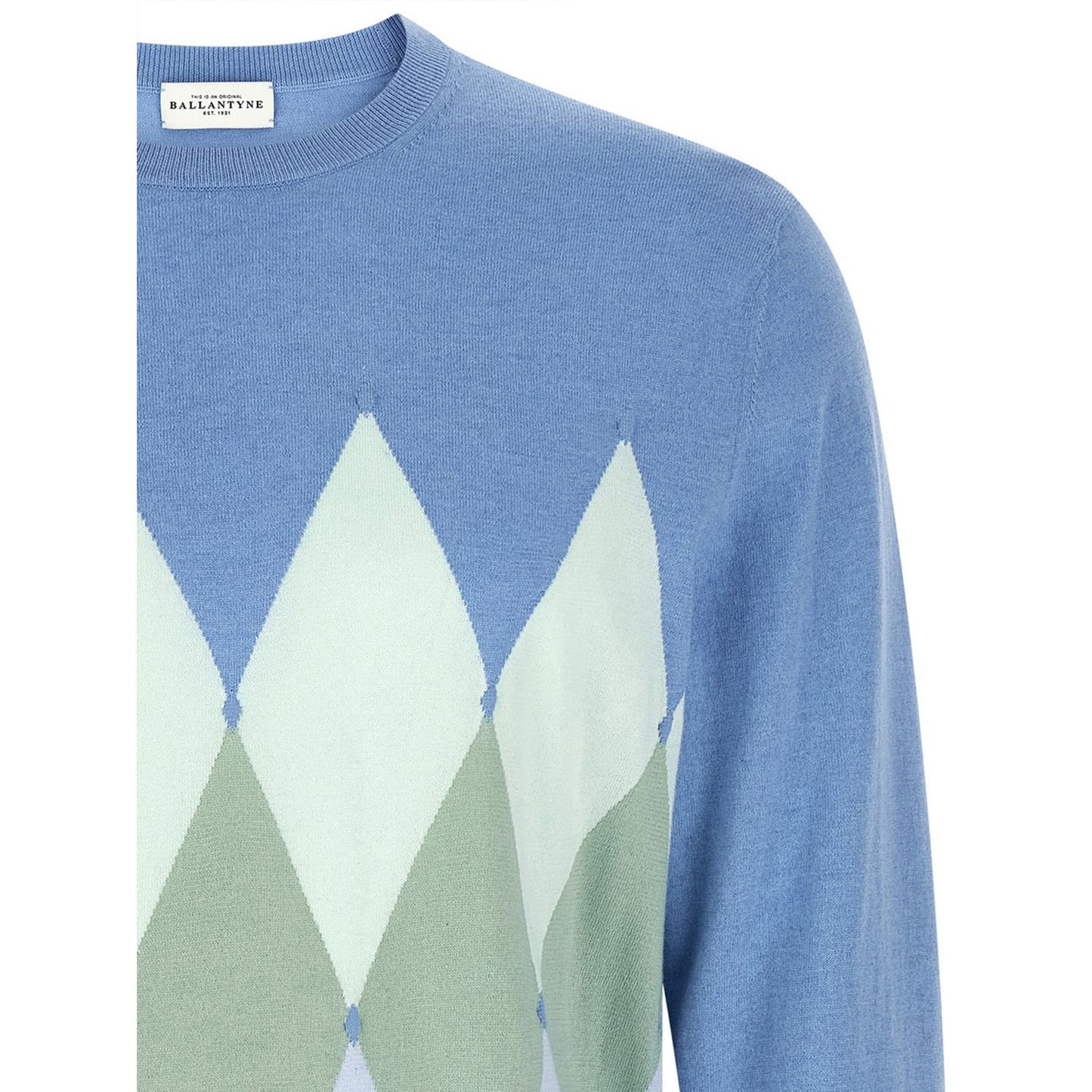 Ballantyne Blue Cotton Cardigan