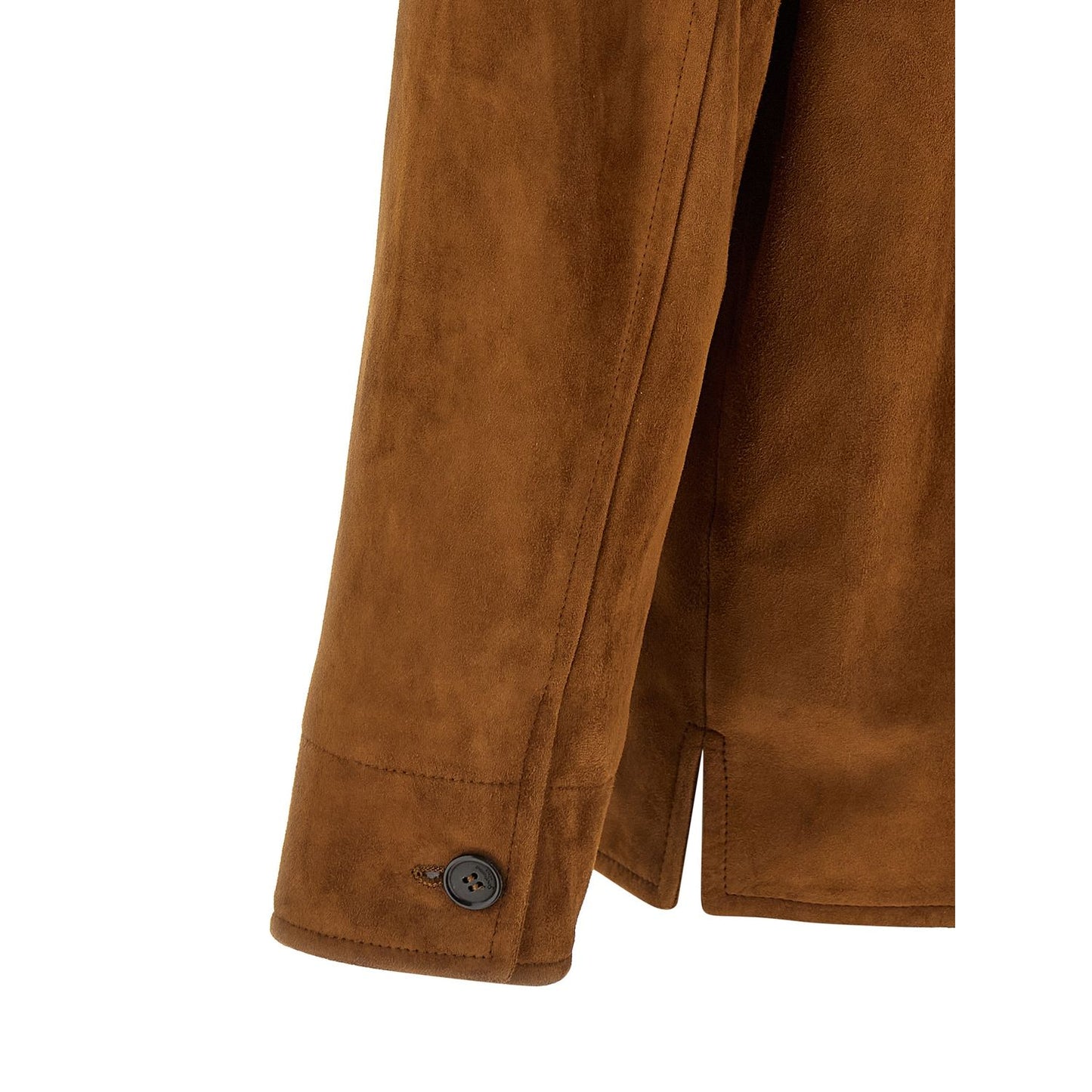 Saint Laurent Brown Lamb Leather Leather Jacket