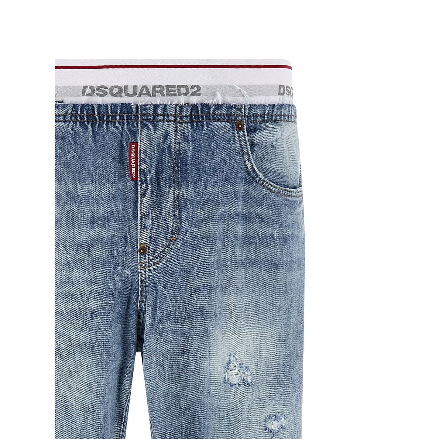 Dsquared² Blue Cotton Relaxed Fit Jeans