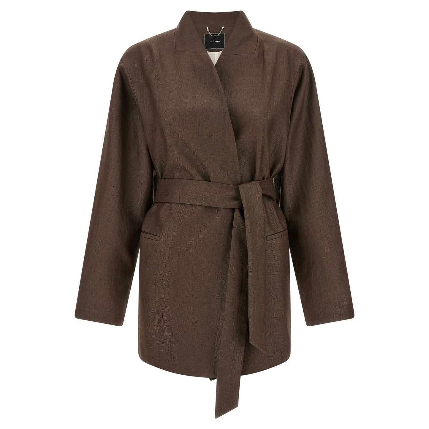 Kiton Brown Polyamide Blazer