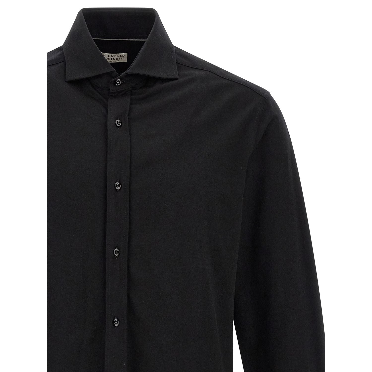 Brunello Cucinelli Black Cotton Blouse