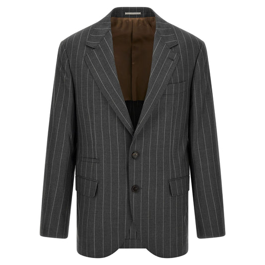 Brunello Cucinelli Gray Virgin Wool Blazer