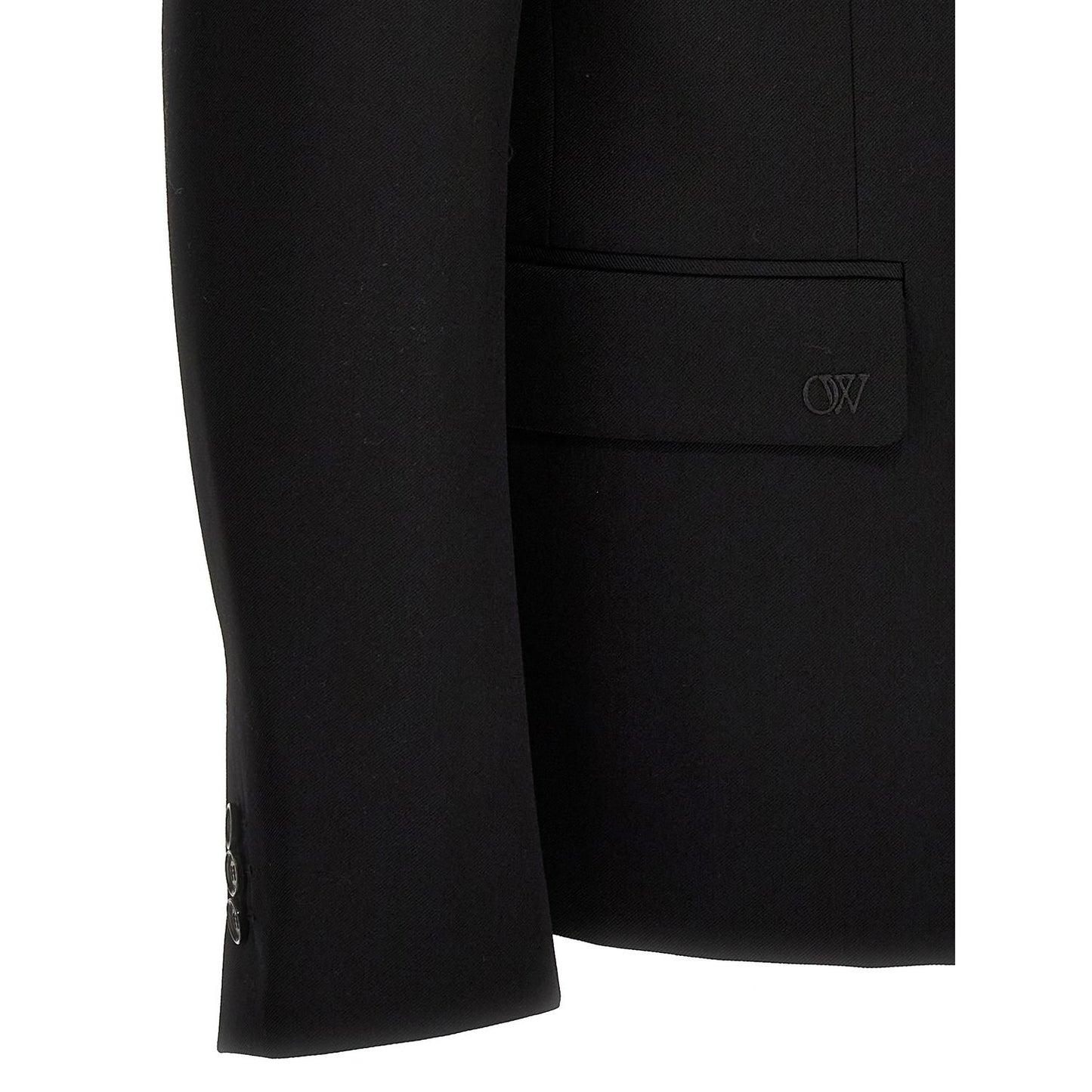 Off-White Black Wool Blazer
