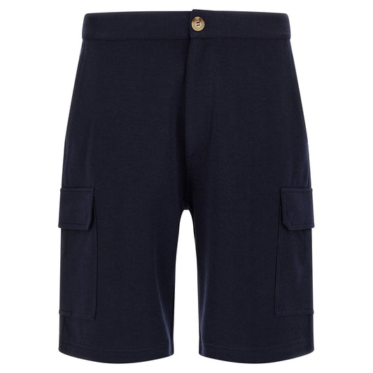 Brunello Cucinelli Blue Cotton Bermuda Shorts