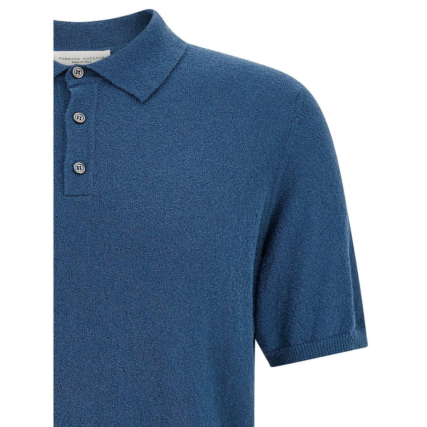 Roberto Collina Blue Cotton Polo Shirt