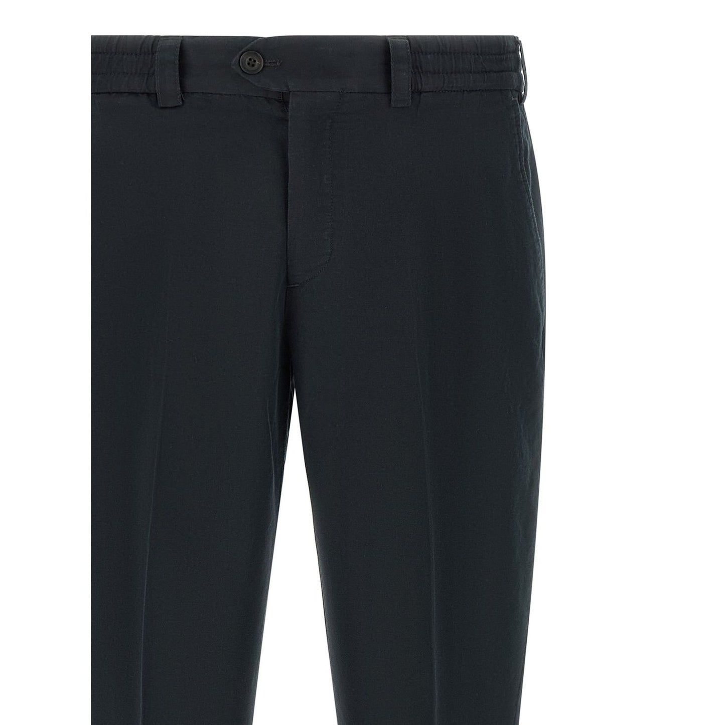 PT Torino Black Linen Casual Pants