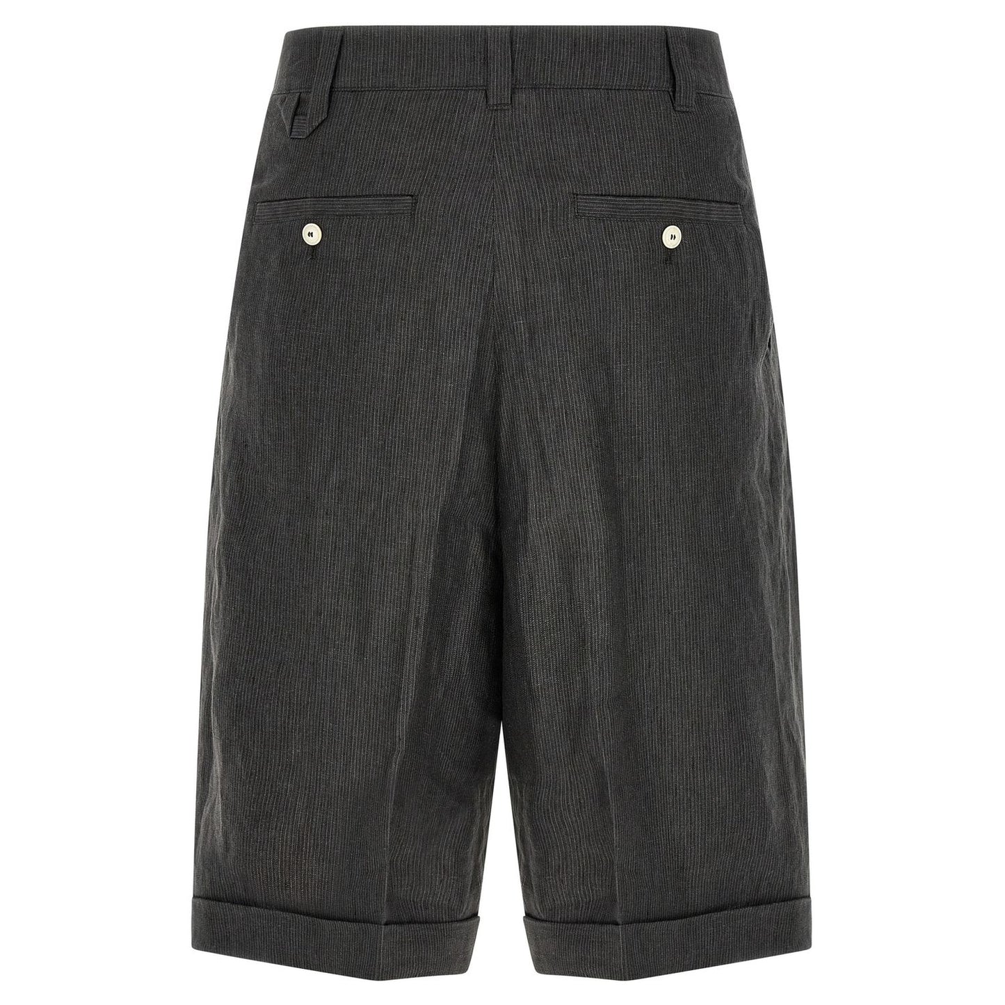 Jacquemus Gray Linen Bermuda Shorts