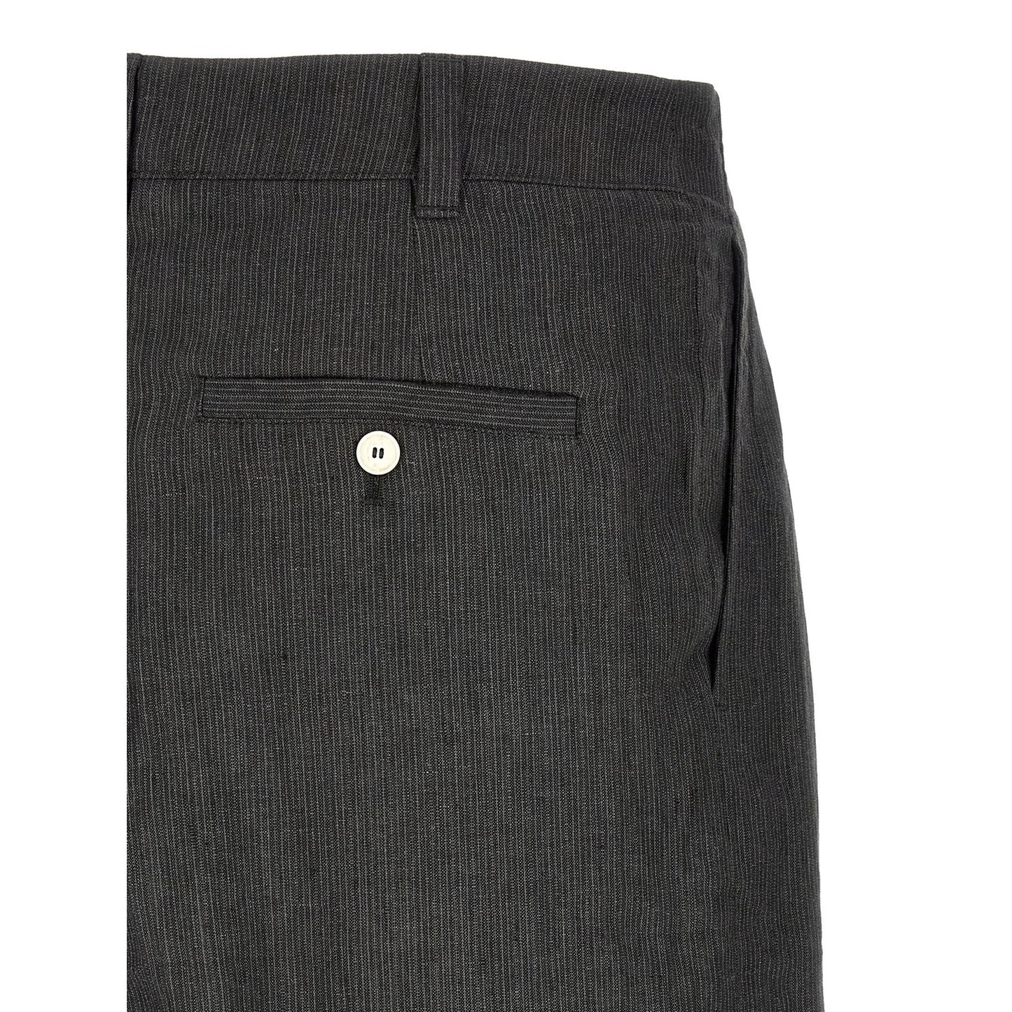 Jacquemus Gray Linen Bermuda Shorts
