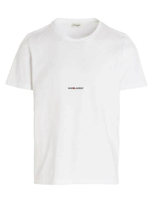Saint Laurent White Cotton T-Shirt