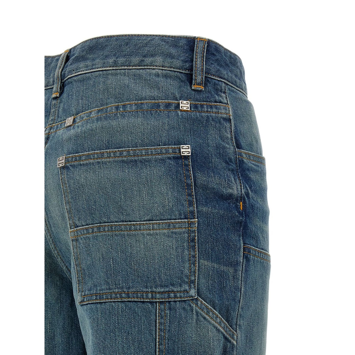 Givenchy Blue Cotton Flared Jeans
