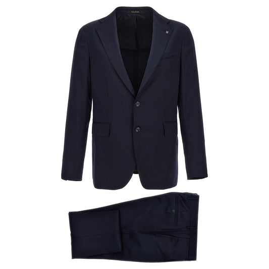 Tagliatore Blue Virgin Wool Two-Piece Suit