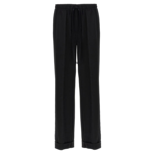 Dolce & Gabbana Black Virgin Wool Casual Pants