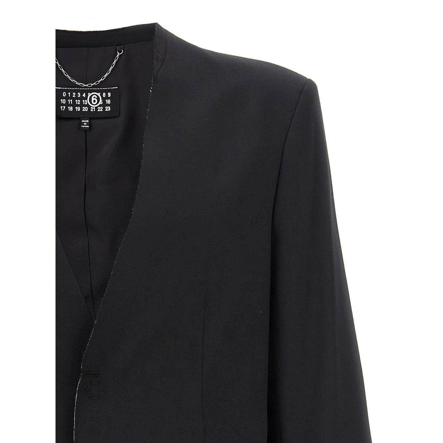 MM6 Maison Margiela Black Polyester Blazer