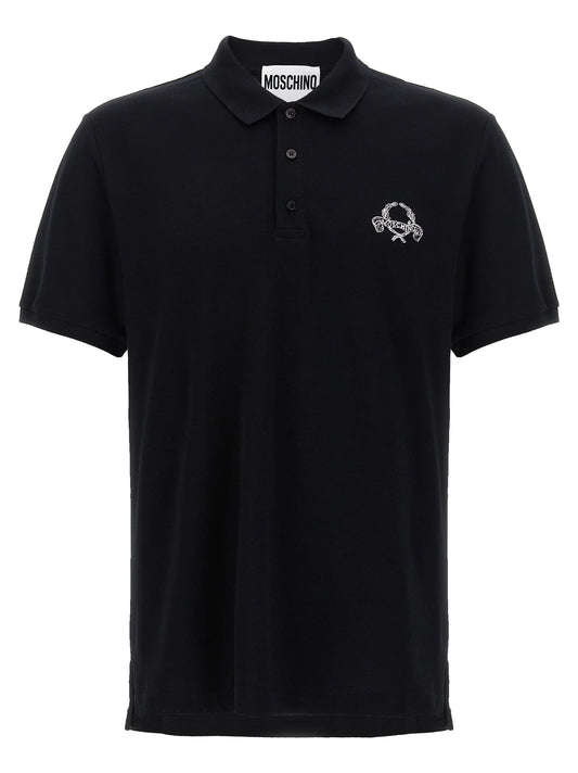 Moschino Black Cotton Polo Shirt