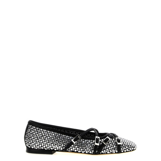 MACH & MACH Black Polyamide Ballet Flats