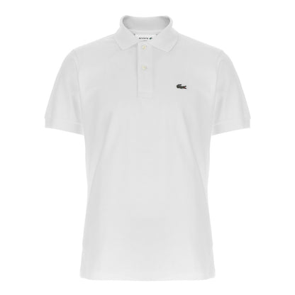 Lacoste White Cotton Polo Shirt