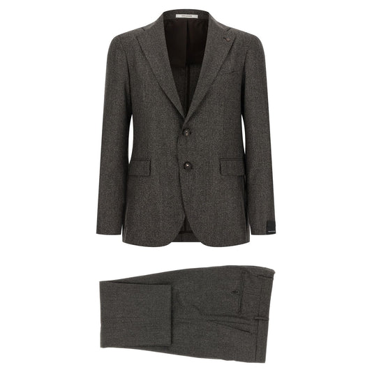 Tagliatore Brown Virgin Wool Two-Piece Suit