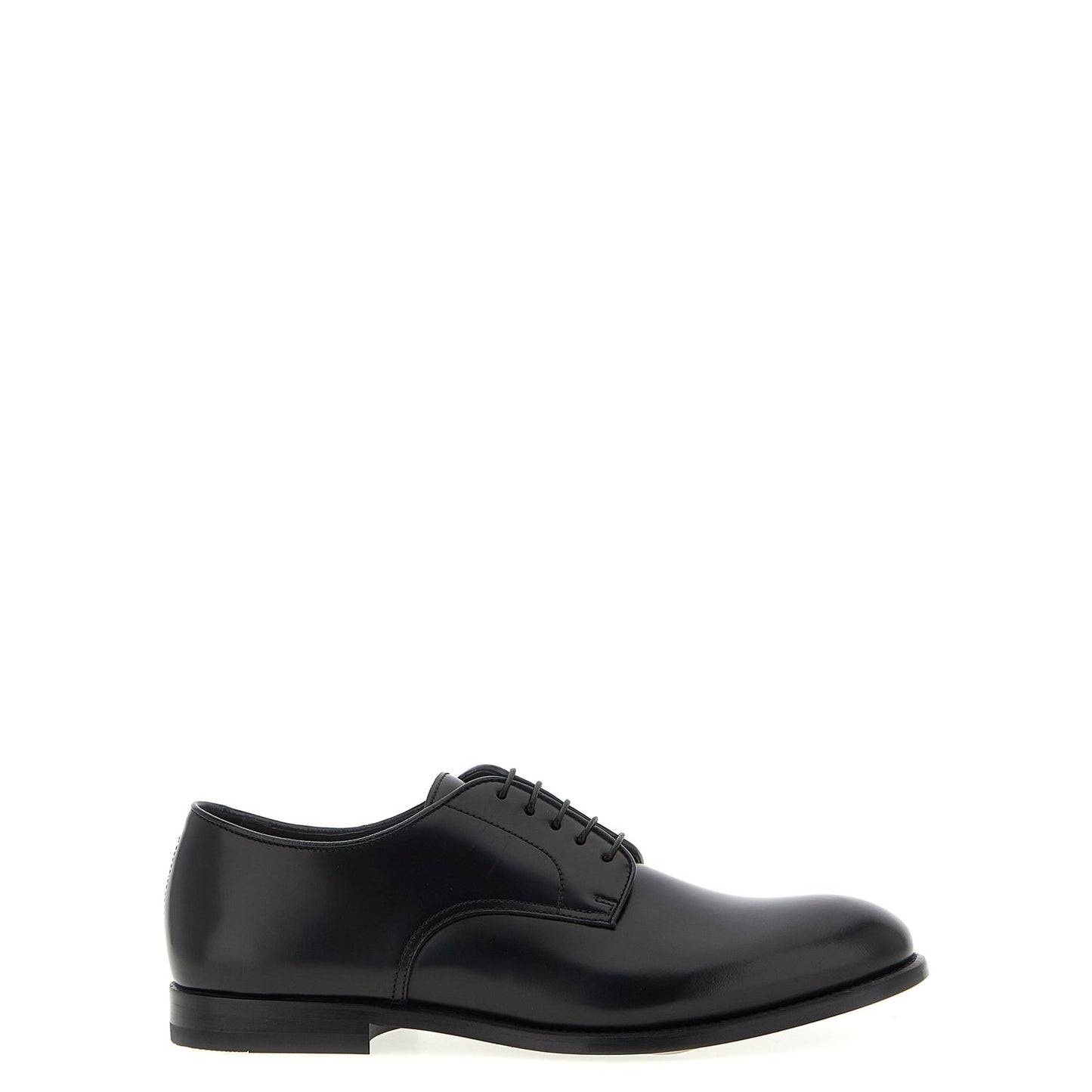 Doucal's Black Calfskin Oxfords And Derbies
