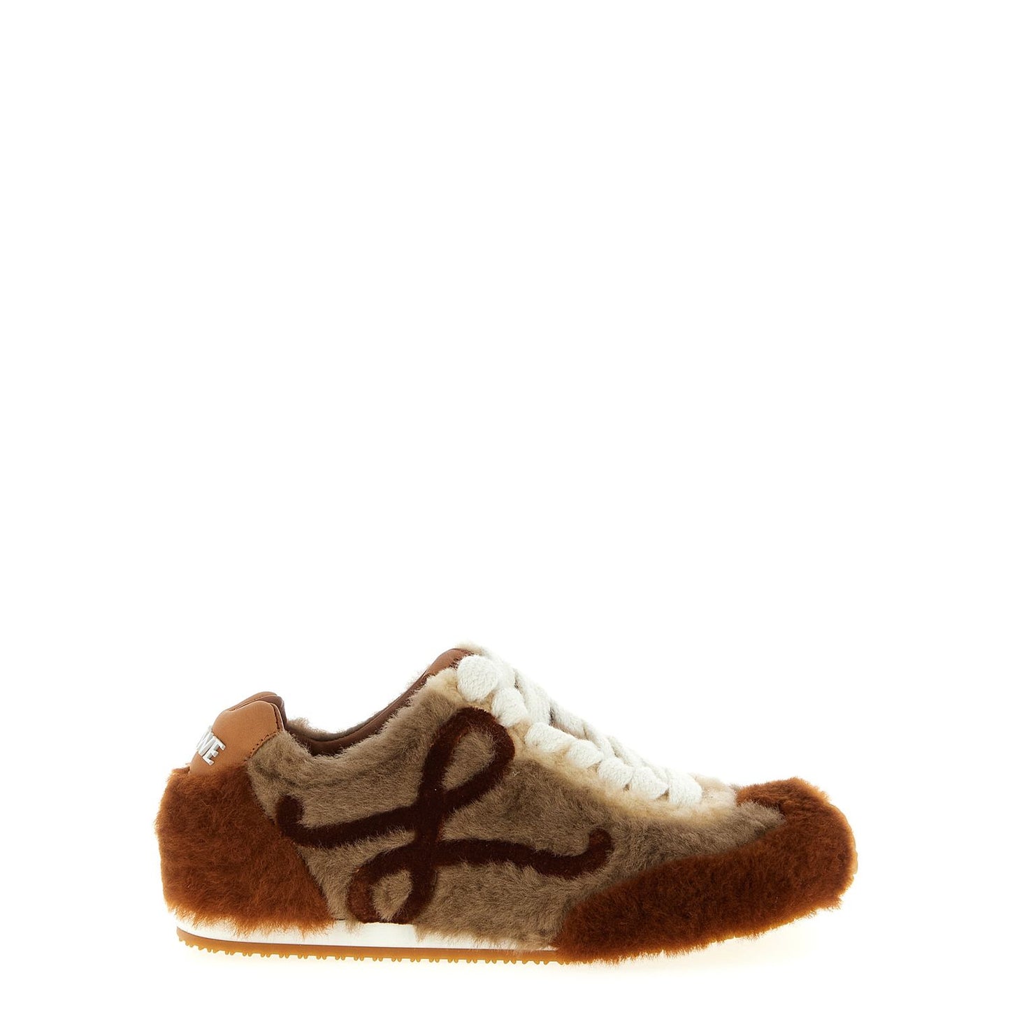 Loewe Brown Lamb Leather Low Top Sneakers