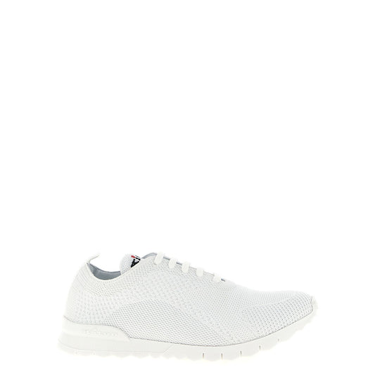 Kiton White Cotton Athletic Sneakers