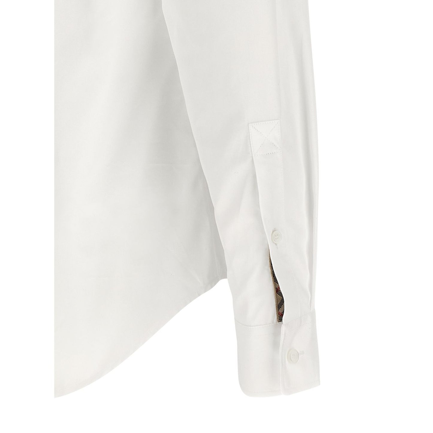 Burberry White Cotton Blouse