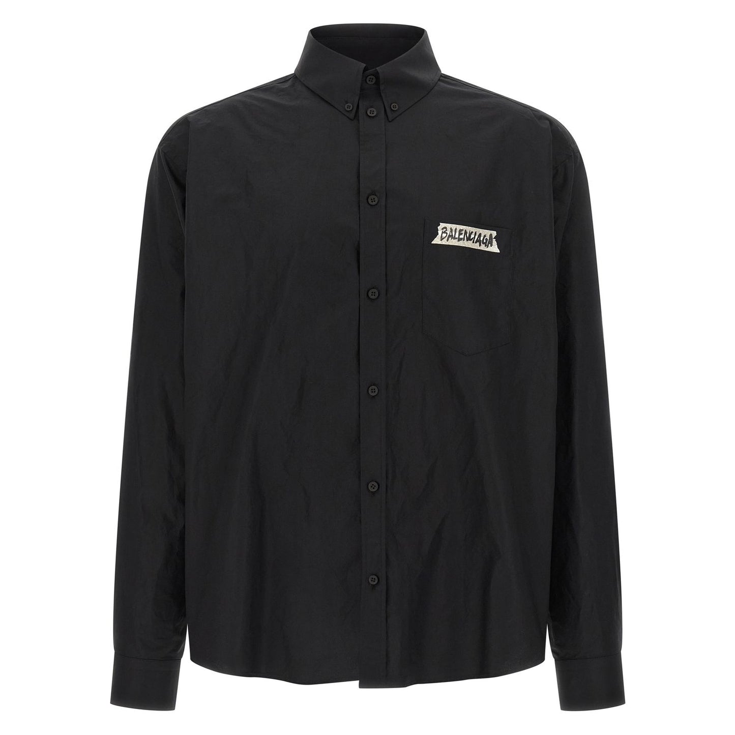Balenciaga Black Cotton Blouse