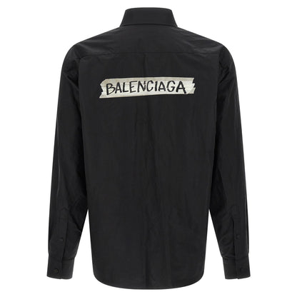 Balenciaga Black Cotton Blouse