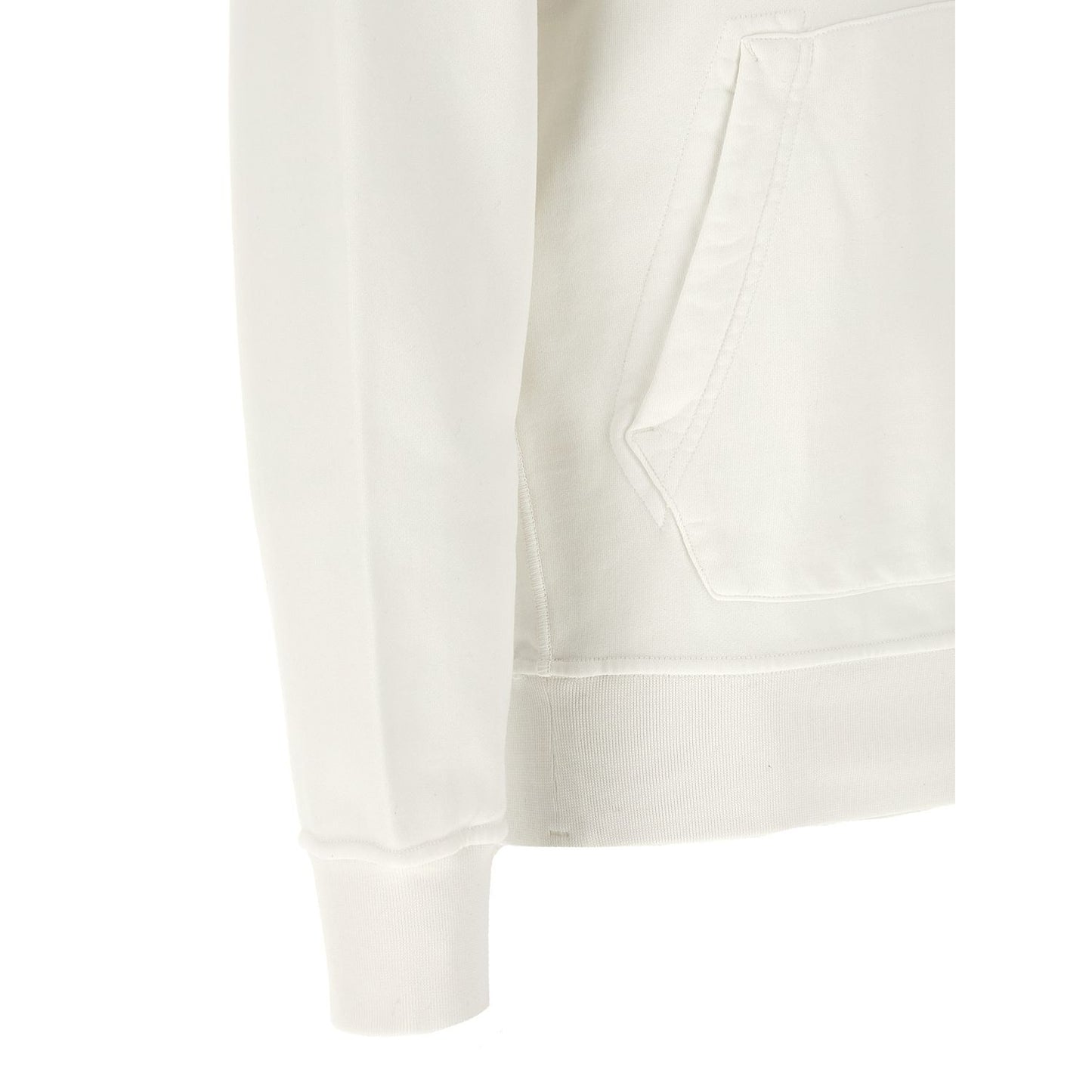 Stone Island White Cotton Sweatshirt