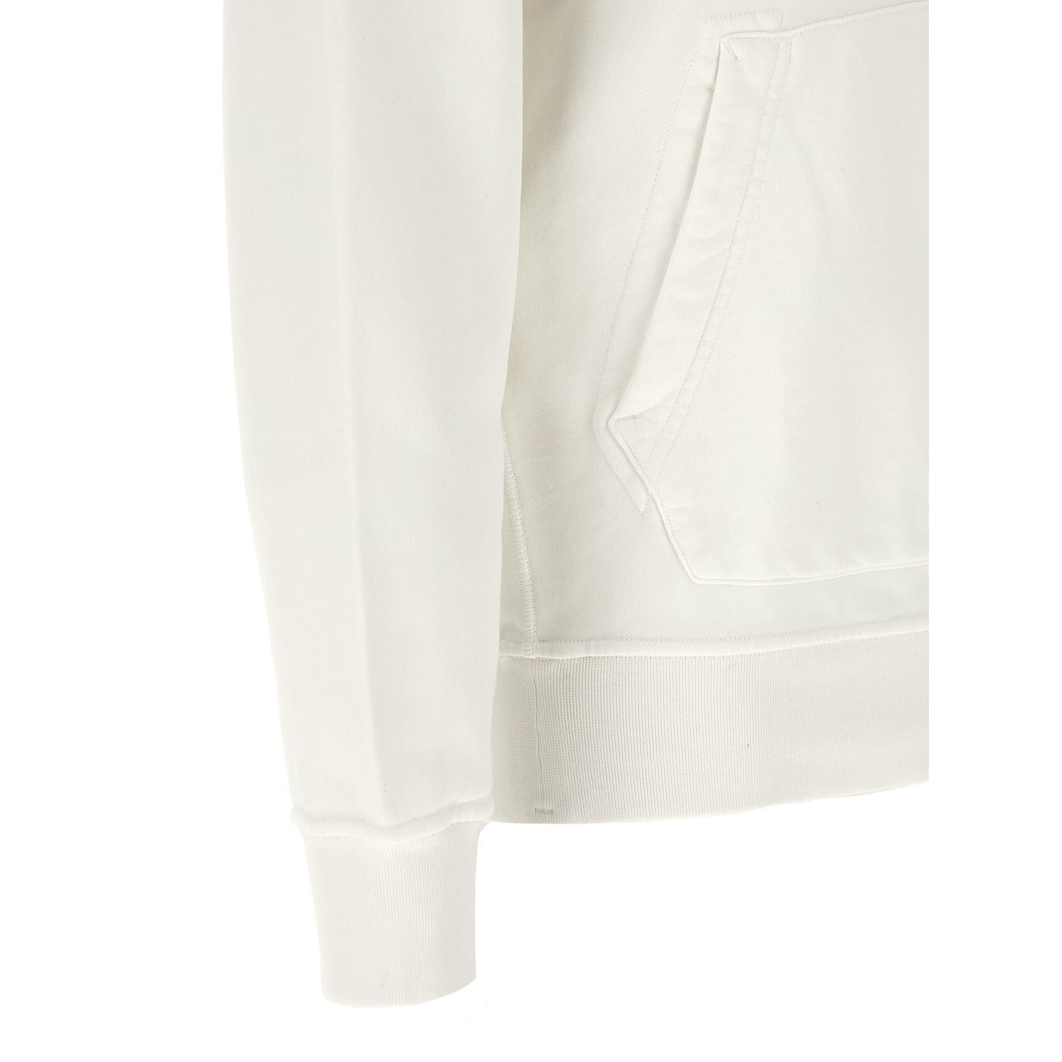 Stone Island White Cotton Sweatshirt