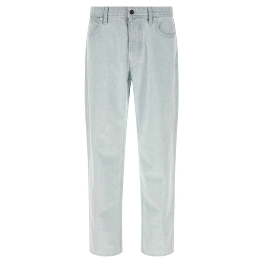 Stone Island Blue Cotton Straight-Leg Jeans